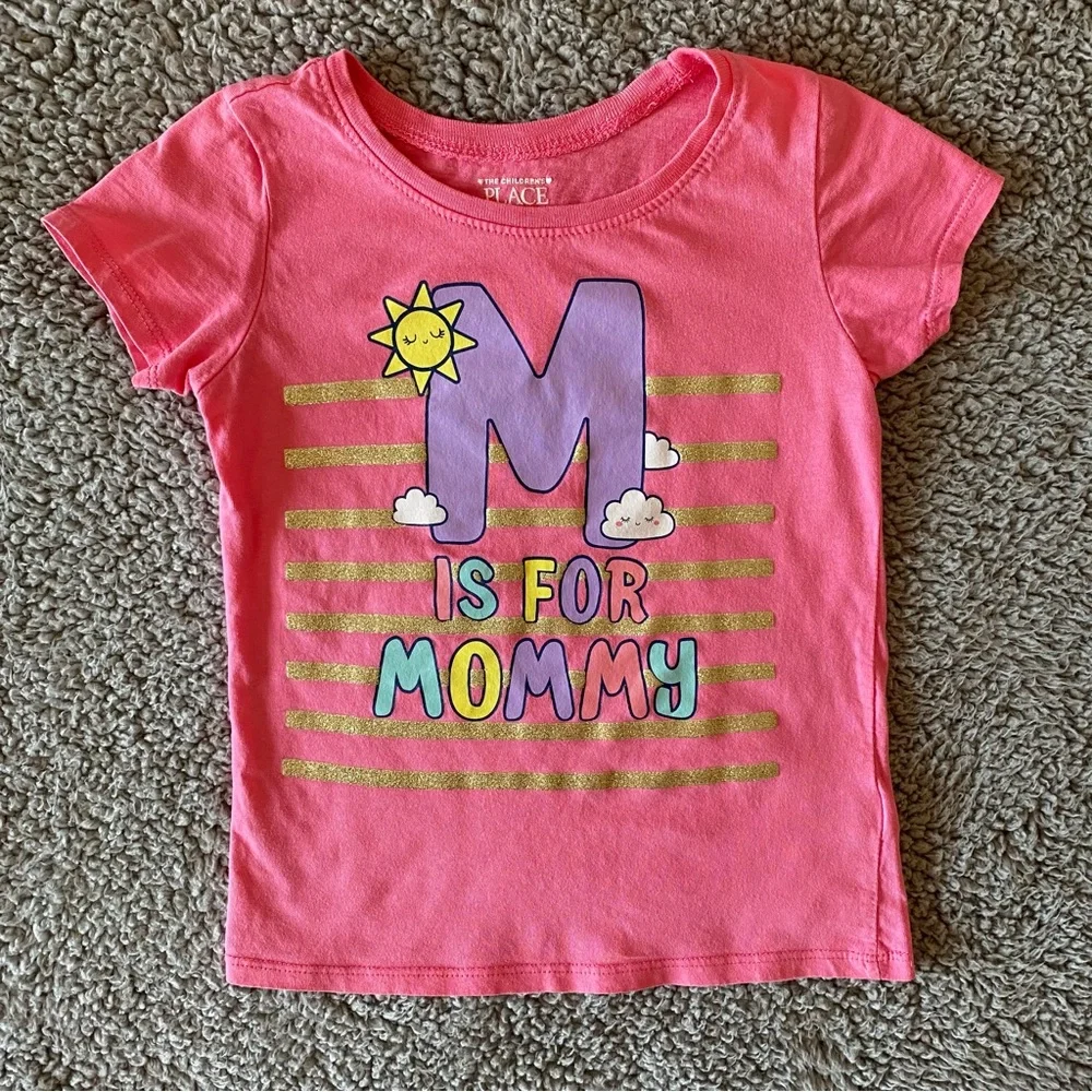 The Children’s Place Girls 5T Back to School LOT of Two Short Sleeve Shirts ABC